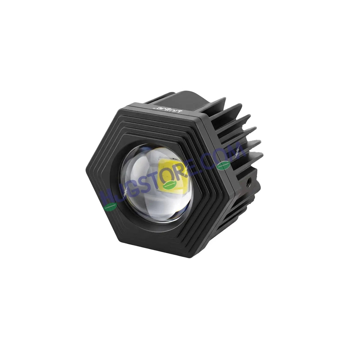HJG Poki Foglights Mini Hexagon Projector LED Fog Lights | 40W 12,000LM Super Bright Dual Shot | Cool White & Yellow with Red DRL & Flash Mode | Universal Fit for Bike, Motorcycle, Car, Thar & Jeep (Pack of 2) - HJGstore.com