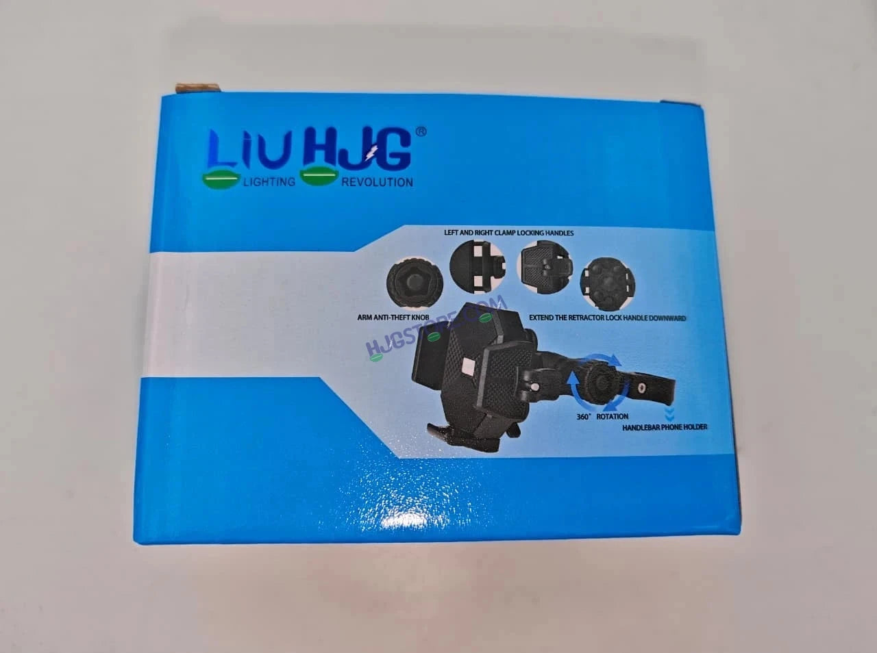HJG Hexagon R6 Mobile Holder with Handlebar Mount for Bike, Two Wheelers Universal HJG Hexagon R6 Mirror Mount Mobile Holder Anti-Theft Mobile Holder 360 Degree Rotation Adjustable Size and Locking System LIU HJG Hexagon R6 Bike Handlebar Mount Holder - HJGstore.com