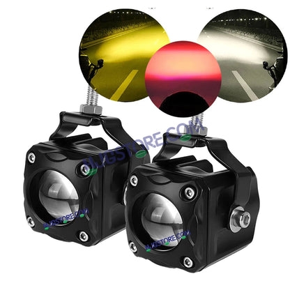 HJG Red Devil Mini Cube Foglight 40W New Model Projector Foglight Red Devil DRL/White/Yellow Ultra Wide Dual Intensity 40W LED Fog Lights White/Yellow/Red Devil DRL Universal For All Cars & Bikes LIU HJG Red Devil Cube Mini Cube Foglight 40W, Set of 2 - HJGstore.com