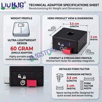 HJG Quick-Release Detachable Fog Light Clamp Set with Anti-Theft Lock Key | CNC Aluminum | HJG Removable Foglight Clamp | Universal Heavy-Duty Mounting Bracket for Auxiliary LED Lights - HJGstore.com