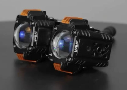 HJG S-83 Foglight Projector Lens Foglight 80W with Hazard Indicator Projector Lens Fog Light 80W Foglight Ultra Wide Dual Intensity LED Fog Lights White/Yellow Universal For All Cars & Bikes with Hazard Indicator LIU HJG S-83 Foglight with Red Amber DRL - HJGstore.com