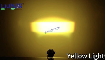 HJG S-83 Foglight Projector Lens Foglight 80W with Hazard Indicator Projector Lens Fog Light 80W Foglight Ultra Wide Dual Intensity LED Fog Lights White/Yellow Universal For All Cars & Bikes with Hazard Indicator LIU HJG S-83 Foglight with Red Amber DRL - HJGstore.com