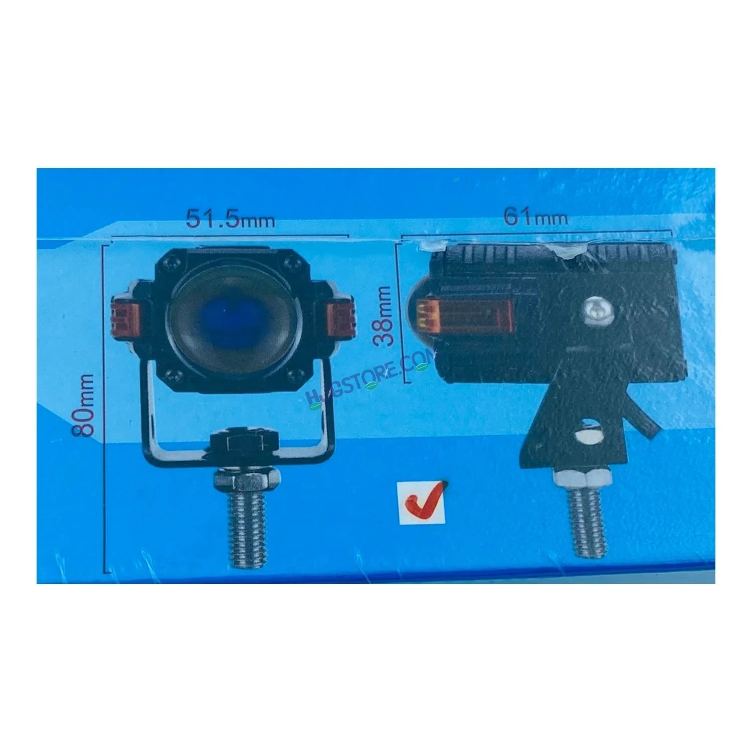 HJG S-83 Foglight Projector Lens Foglight 80W with Hazard Indicator Projector Lens Fog Light 80W Foglight Ultra Wide Dual Intensity LED Fog Lights White/Yellow Universal For All Cars & Bikes with Hazard Indicator LIU HJG S-83 Foglight with Red Amber DRL - HJGstore.com