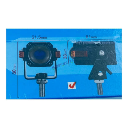 HJG S-83 Foglight Projector Lens Foglight 80W with Hazard Indicator Projector Lens Fog Light 80W Foglight Ultra Wide Dual Intensity LED Fog Lights White/Yellow Universal For All Cars & Bikes with Hazard Indicator LIU HJG S-83 Foglight with Red Amber DRL - HJGstore.com