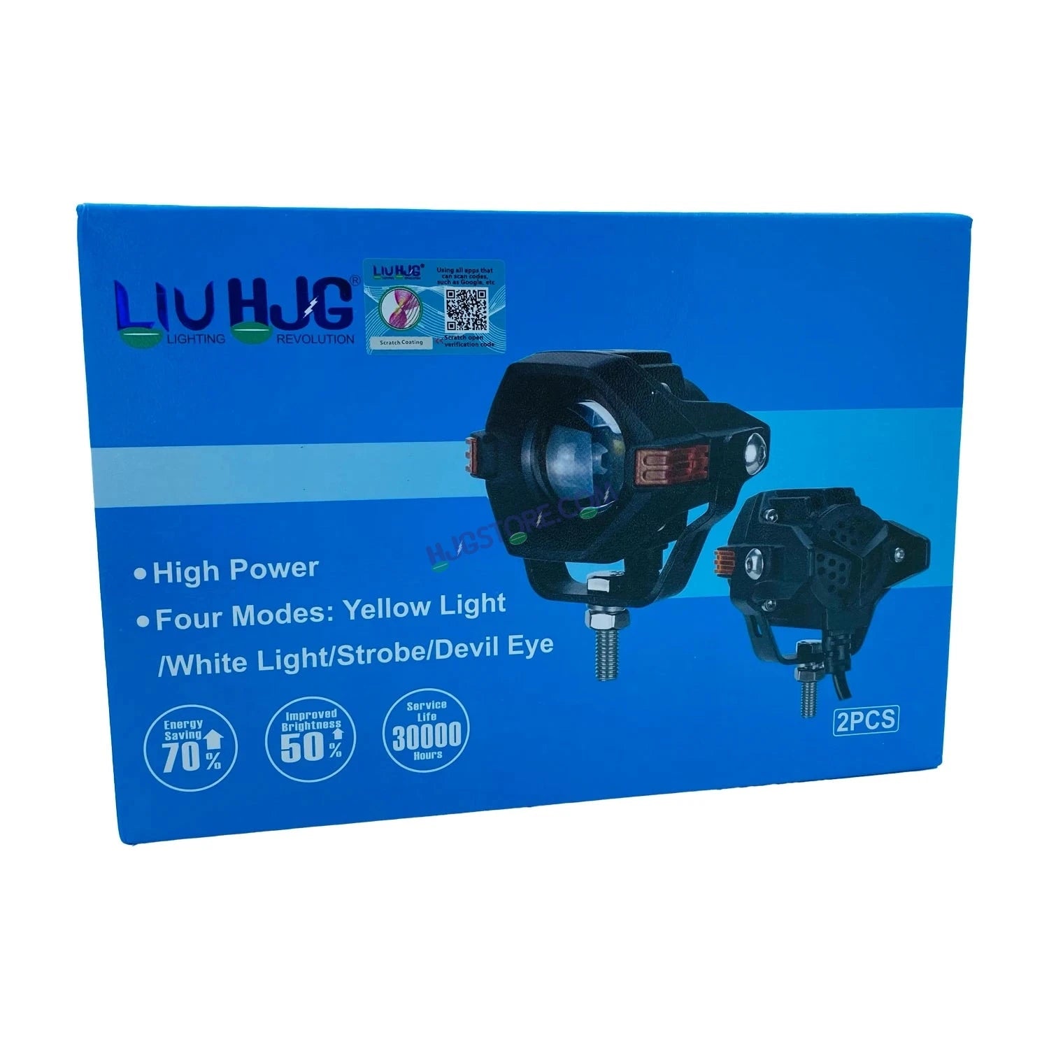 HJG Spaceship Foglight 80W 1 Lens Space Ship Fog Projector Lens 2pc Foglight Red Devil Side Amber DRL Modes 80W Foglight Ultra Wide Dual Intensity LED Fog Lights White/Yellow/Red Projector (80W) Universal For All Cars & Bikes LIU HJG Space Ship Foglight - HJGstore.com