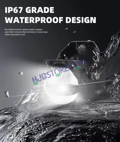 HJG Mini Laser Cannon Foglight 300 Meters Laser Focus Projector Fog Projector Lens with 300 Meters Projection Distance 80W Foglight Ultra Wide Dual Intensity LED Fog Lights White/Yellow Universal For All Cars & Bikes LIU HJG Mini Laser Cannon Foglight 2pc - HJGstore.com