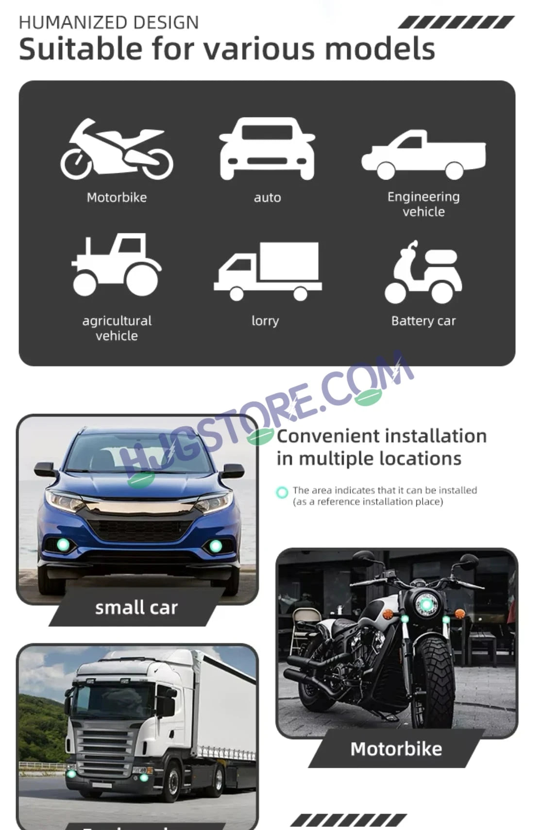 HJG Mini Laser Cannon Foglight 300 Meters Laser Focus Projector Fog Projector Lens with 300 Meters Projection Distance 80W Foglight Ultra Wide Dual Intensity LED Fog Lights White/Yellow Universal For All Cars & Bikes LIU HJG Mini Laser Cannon Foglight 2pc - HJGstore.com