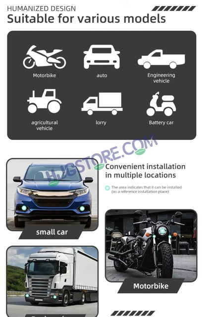 HJG Mini Laser Cannon Foglight 300 Meters Laser Focus Projector Fog Projector Lens with 300 Meters Projection Distance 80W Foglight Ultra Wide Dual Intensity LED Fog Lights White/Yellow Universal For All Cars & Bikes LIU HJG Mini Laser Cannon Foglight 2pc - HJGstore.com