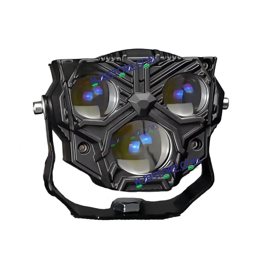 HJG Transformer 3 Projector Foglight 50W with Wide Spread Red DRL/White/Yellow/Warm White Light 50W 1pc Foglight Ultra Wide Dual Intensity LED Driving Fog Lights 3000K/4300K/6500K Universal For All Cars & Bikes LIU HJG Transformer 3 Foglight, Pack of 1 - HJGstore.com