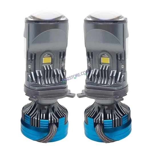 HJG Y6 New Model 250W Projector Lens H4 LED Bulb 250W HJG Y6 Projector Light Lamp H4 LED Mini Projector Lens with Fan for Car Bulb 25000LM Conversion Kit Hi/Lo Beam Headlight 12V/24V for Car SUV, Set of 2, White Hi/Lo LIU HJG Y6 H4 250W, Pack of 2 - HJGstore.com