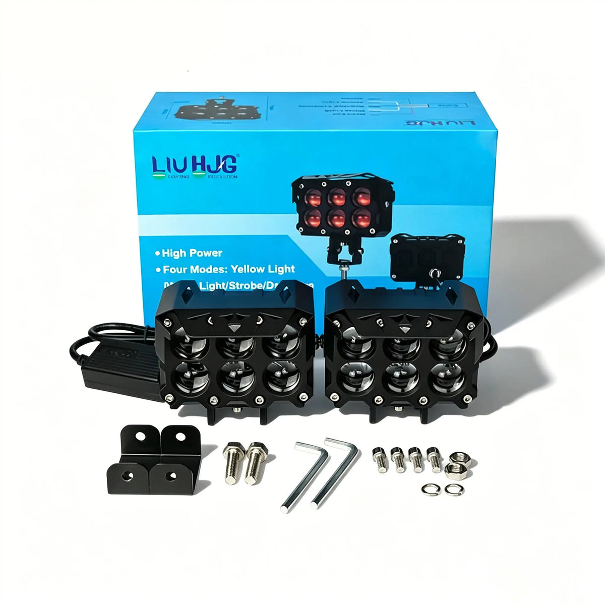 HJG ORIGINAL 180W Future Eyes 6 Future Lens MEGA DRIVE Fog Light For Bike/Car/Thar/Jeep ( Cool White, 90W each * 2 = 180W Total ) - Pack of 2 HJG 180W Fog - HJGstore.com
