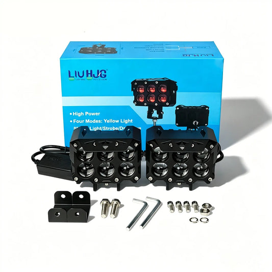 HJG ORIGINAL 180W Future Eyes 6 Future Lens MEGA DRIVE Fog Light For Bike/Car/Thar/Jeep ( Cool White, 90W each * 2 = 180W Total ) - Pack of 2 HJG 180W Fog - HJGstore.com