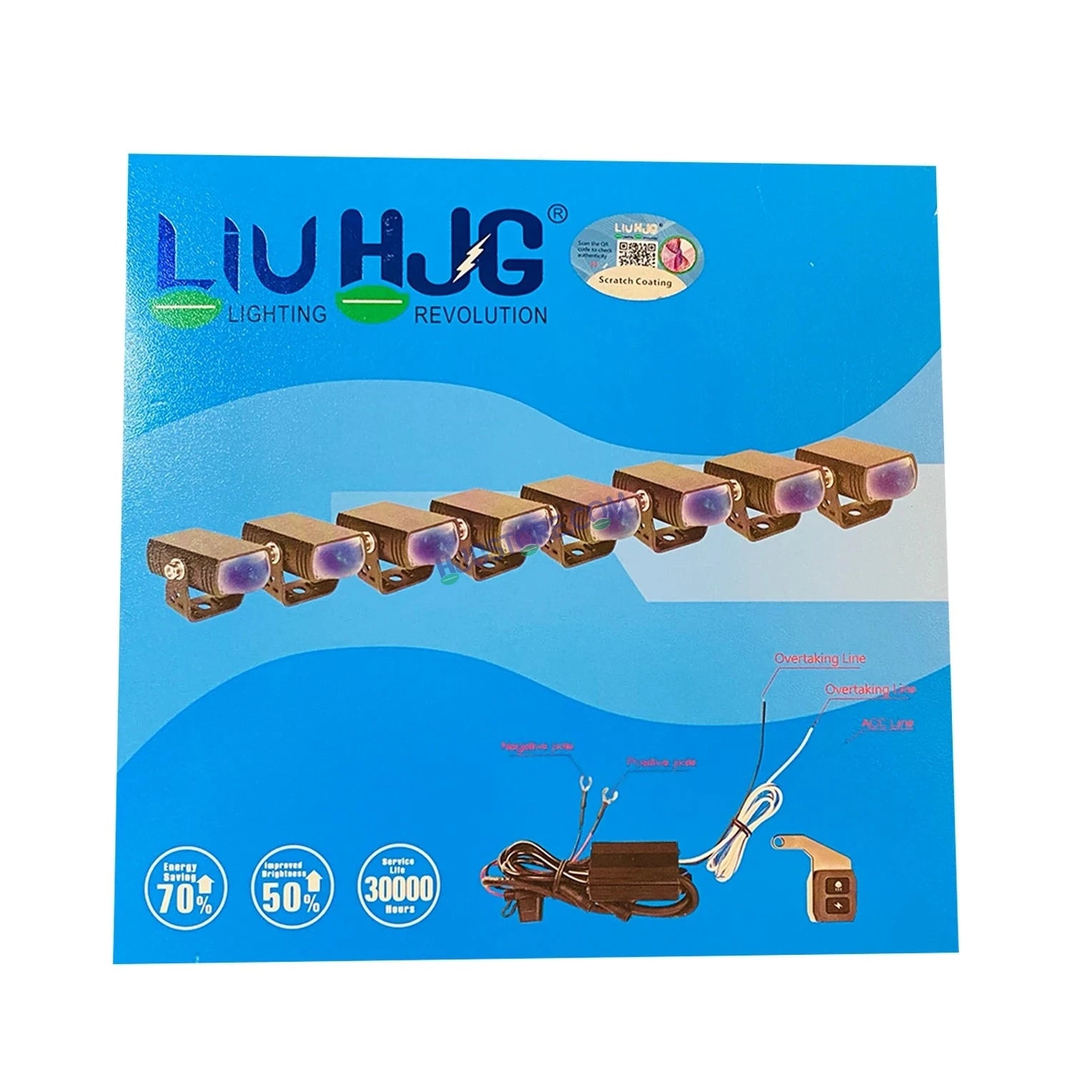 HJG LIU HJG Original Waymaker 8 LED New Model Slim Drive Grille Fitting Dual Colour Fog Light Mini Drive Light Version 4 And Wiring With Canbus For All Cars and Motorcycles (8Pcs) HJG Waymaker Foglight HJG New Model 8 LED with Canbus Wiring Harness Kit - HJGstore.com