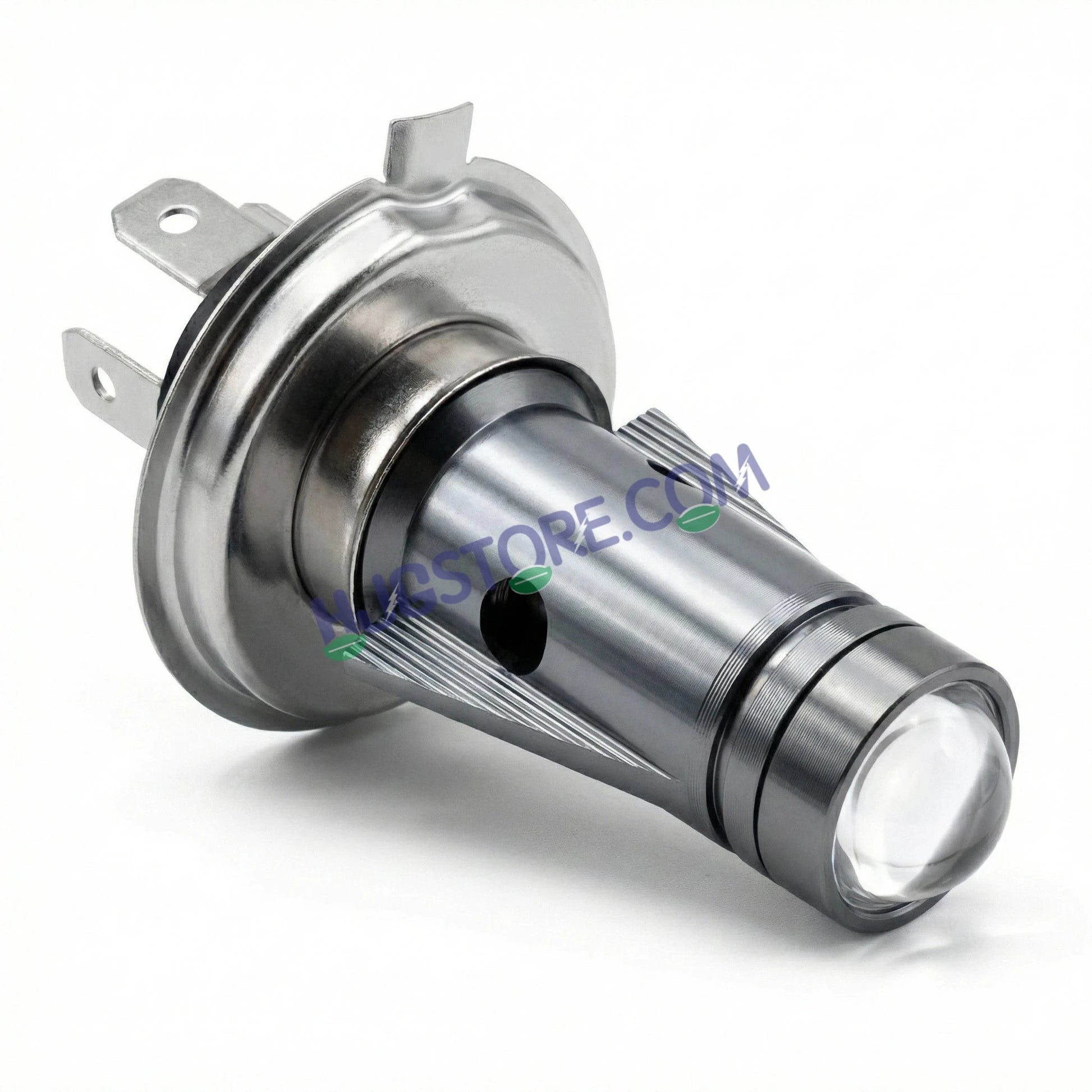 HJG H4 Lens New Mini Jet LED Rocket New Model White Yellow LED Headlight Bulb H4 For All Motorcycles (Low and High Beam Bulbs (White/Yellow) Long Range Focused Hi/Lo Beam White Yellow 50W Lens) - 12V DC Hi/Lo Type H4 Lens Mini Jet Rocket H4 - HJGstore.com