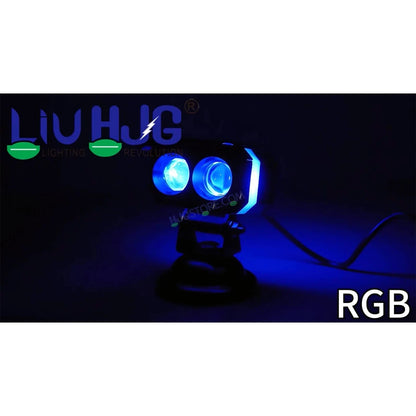 HJG M Series RGB DRL 2 Lens Projector Lens 2pc Foglight RGB DRL Modes 2 Lens LED Projector Fog Lens 50W with RGB DRL Foglight Ultra Wide Dual Intensity LED Fog Lights White/Yellow/RGB DRL Projector (50W) Universal For All Cars & Bikes LIU HJG RGB Foglight - HJGstore.com