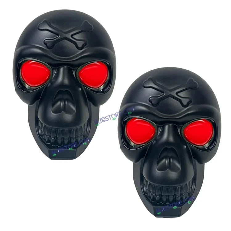 HJG Skull Red DRL Eye Foglight 120W Fog Light For Bike/Car/Thar/Jeep (Red Eye/Cool White/Yellow/Warm White, 120W) - Pack of 2 HJG New Model Skull Foglight, Pack of 2, Red DRL Skull - HJGstore.com