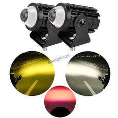 NAOEVO 2pcs Spotlight LED Motorcycle Dual Color Car Fog