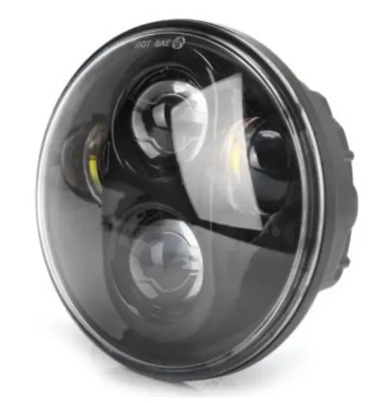 HJG U Shape Genuine U Shape New Model U Ring 7 Inch LED Headlight with Spotless and Bright DRL Fits in Royal Enfield (All Model) And Mahindra Thar (12V-80V DC 75W-110W) - HJGstore.com