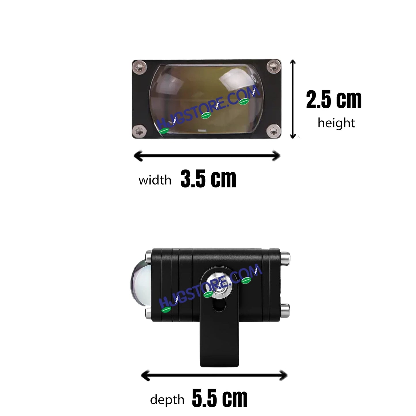 LIUHJG LIU HJG Waymaker Fog Light Dual Colour Fog Light Mini Drive Yellow White & Red Devil Eye Slim Drive Light Version 4 With Red Devil Eye And Wiring With Canbus Universal For All Cars and Motorcycles (2Pcs) HJG - HJGstore.com