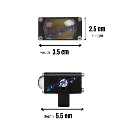 LIUHJG LIU HJG Waymaker Fog Light Dual Colour Fog Light Mini Drive Yellow White & Red Devil Eye Slim Drive Light Version 4 With Red Devil Eye And Wiring With Canbus Universal For All Cars and Motorcycles (2Pcs) HJG - HJGstore.com