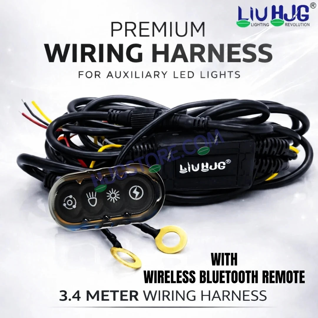 Remote Control Wiring Harness for LED Light Bar, 40A Fuse Remote On Off Switch Relay Wiring Harness for LED Work Lights Driving fog lights - HJGstore.com