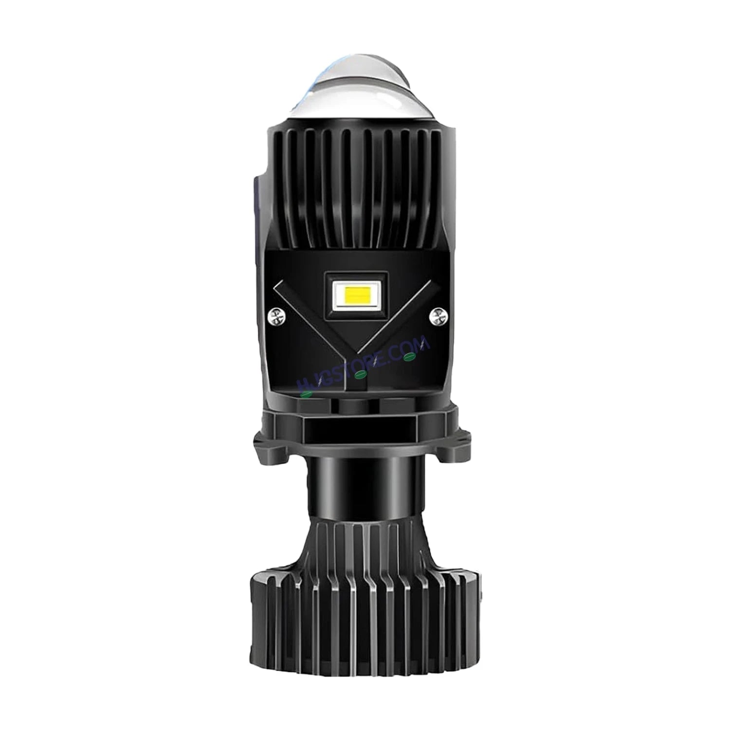 HJG Dual Y6 Condenser RTD Lens Dual Projector Lens H4 LED Bulb 50W HJG Y6 Projector Light Lamp H4 LED Mini Projector Lens with Fan for Bike Bulb 7000LM Conversion Kit Hi/Lo Beam Headlight 12V/24V for Motorcycle, Set of 1, White Hi/Lo - HJGstore.com