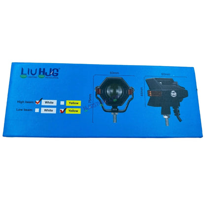 HJG Spaceship Foglight 80W 1 Lens Space Ship Fog Projector Lens 2pc Foglight Red Devil Side Amber DRL Modes 80W Foglight Ultra Wide Dual Intensity LED Fog Lights White/Yellow/Red Projector (80W) Universal For All Cars & Bikes LIU HJG Space Ship Foglight - HJGstore.com