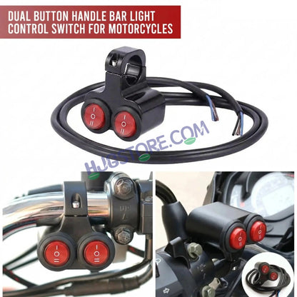 HJG 2 x 3-Way Motorcycle Handlebar Switch 12V CNC Metal Switch - 7/8" 22mm Motorcycle Handlebar Control Cluster for Headlight, Electric Start, Turn Signal & Hazard Light Motorcycle 2 x 3-Way Handlebar Switch For All Motorcycles - HJGstore.com
