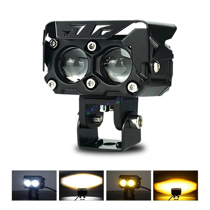 HJG Future Eyes 2 Lens with Wiring Kit Foglight 60W 2 Lens Future Eyes Fog Projector Lens 2pc Foglight White/Yellow/Flash Modes 60W Foglight LED Fog Lights White/Yellow/Flash (60W) Universal For All Cars Bikes LIU HJG Future Eyes 2 with Wiring Harness Kit - HJGstore.com