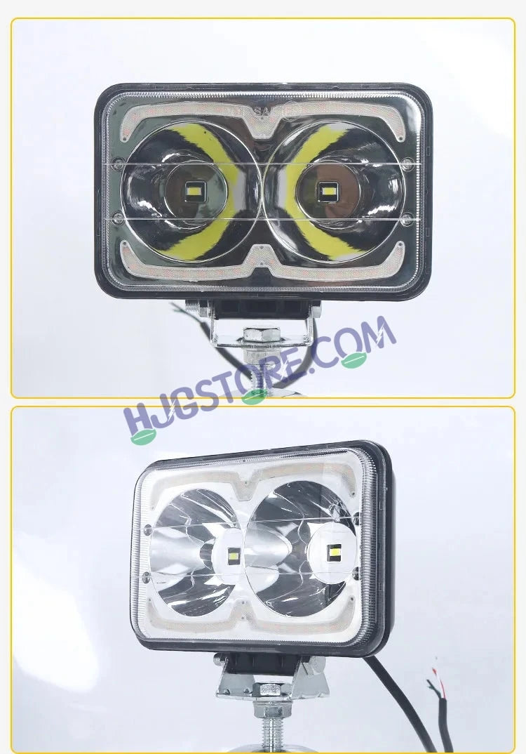 HJG W09 5x7" Classic Square Foglight Headlight 51W 6.5" Foglight White/Yellow DRL Dual LED Foglight Amber/White DRL White Light 51W Foglight Ultra Wide Dual Intensity LED Driving Fog Lights Universal For All Cars & Bikes LIU HJG Classic W09 6.5 Inch Fog - HJGstore.com