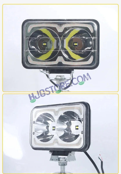 HJG W09 5x7" Classic Square Foglight Headlight 51W 6.5" Foglight White/Yellow DRL Dual LED Foglight Amber/White DRL White Light 51W Foglight Ultra Wide Dual Intensity LED Driving Fog Lights Universal For All Cars & Bikes LIU HJG Classic W09 6.5 Inch Fog - HJGstore.com