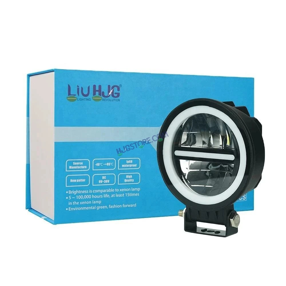 HJG Minus Foglight Foglamp Original 140W MINUS LIGHT Dual Color Yellow/White LED Fog Lights with Yellow Filter Cap for Bikes, Cars, Jeeps - HJGstore.com