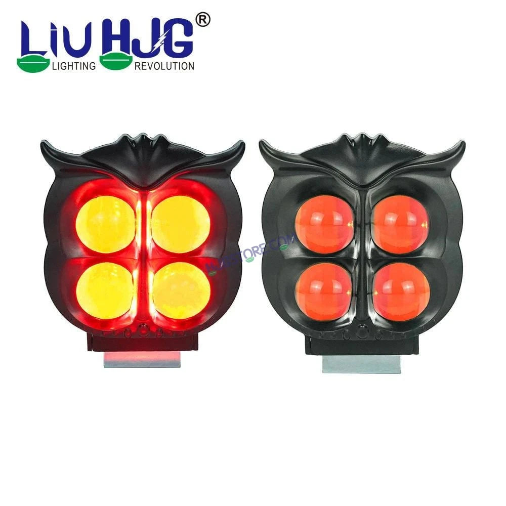 HJG 4 LED Owl Devil Foglight Foglamp HJG Car Accessories Led Headlights Mini Driving Lights Led Fog Lights For Motorcycle Lights, Set of 2 HJG Owl Foglight (Copy) - HJGstore.com