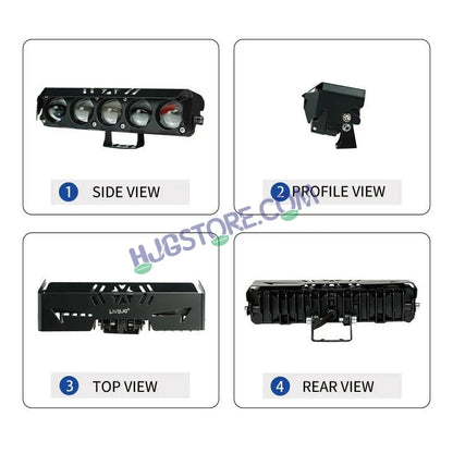 HJG 5 Lens Red Blue 60W Foglight with Red Blue Flash Mode 5 Lens Projector Foglight 60W Foglight Ultra Wide Dual Intensity LED Fog Lights White/Yellow/Warm White/Flash/Red Blue DRL Universal For All Cars & Bikes LIU HJG 5 Lens Red Blue 60W Foglight 1pc - HJGstore.com