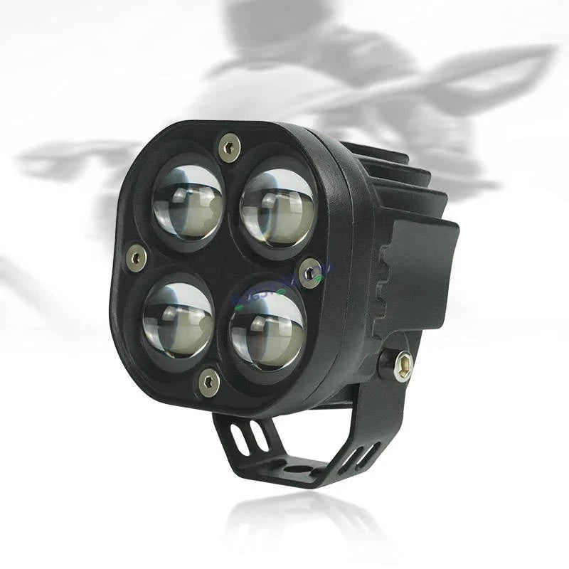 HJG 4x4 Projector Lens Foglight with Wiring Kit 80W 4*4 Lens Future Eyes Fog Projector Lens 2pc Foglight White/Yellow/Flash Modes 80W Foglight LED Fog Lights White/Yellow/Flash Universal For All Cars Bikes LIU HJG 4x4 Projector with Wiring Harness Kit - HJGstore.com