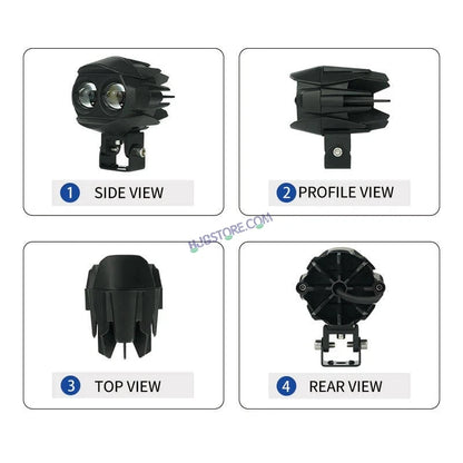 HJG Alien 2 Lens Projector Foglight 120W with Wide Spread White/Yellow/Warm White Light 120W 2pc Foglight Ultra Wide Dual Intensity LED Driving Fog Lights 3000K/4300K/6500K Universal For All Cars & Bikes LIU HJG Alien 2 Lens Projector Foglight, Pack of 2 - HJGstore.com