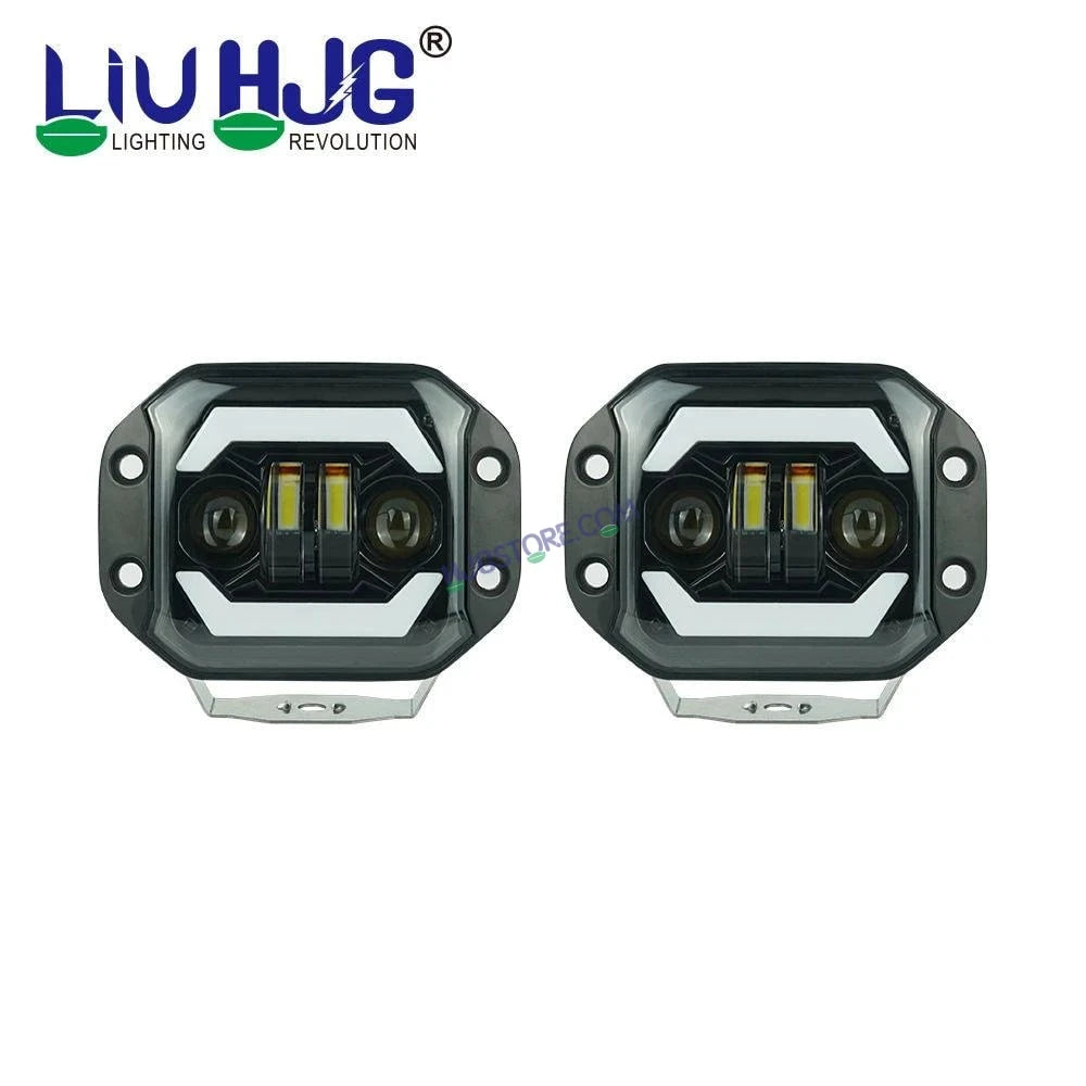 HJG New Model Lens 120W Foglight Foglamp HJG Car Accessories Led Headlights Mini Driving Lights Led Fog Lights For Motorcycle Lights, Set of 2 - HJGstore.com