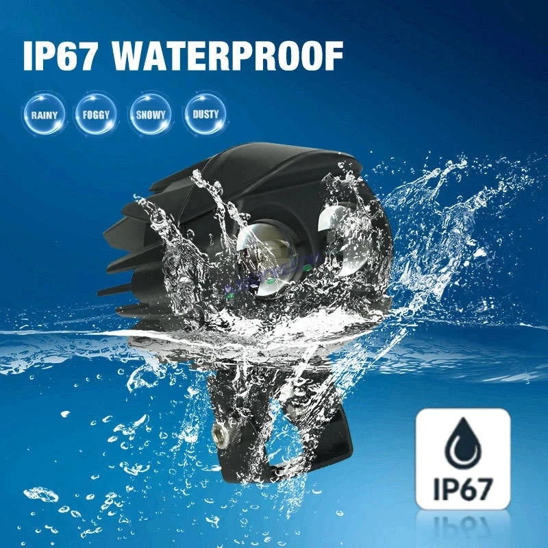 HJG Alien 2 Lens Projector Foglight 120W with Wide Spread White/Yellow/Warm White Light 120W 2pc Foglight Ultra Wide Dual Intensity LED Driving Fog Lights 3000K/4300K/6500K Universal For All Cars & Bikes LIU HJG Alien 2 Lens Projector Foglight, Pack of 2 - HJGstore.com