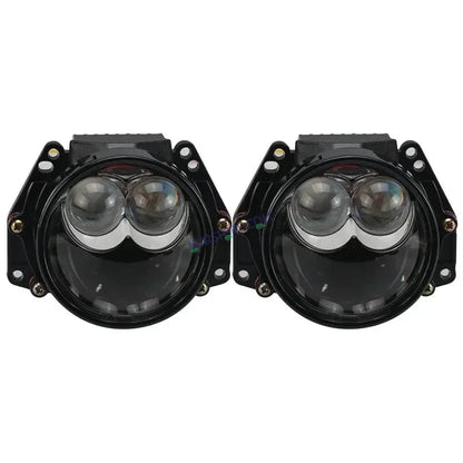 HJG 3 Inch Bi LED Car Projector 140W H8/H9/H11/H16 Foglight with Laser Spot and Wide Spread Red DRL/White/Yellow/Warm White Light 140W Foglight Ultra Wide Dual Intensity LED Driving Fog Lights 3000K/4300K/6500K Universal For All Cars & Bikes H8/H9/H11/H16 - HJGstore.com