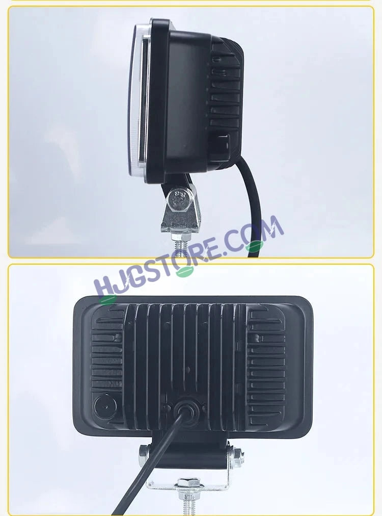 HJG W10 5x6" Classic Square Foglight Headlight 31W 6 Inch Foglight White/Yellow DRL Dual LED Foglight Amber/White DRL White Light 31W Foglight Ultra Wide Dual Intensity LED Driving Fog Lights Universal For All Cars & Bikes LIU HJG Classic W10 5x6 Inch Fog - HJGstore.com