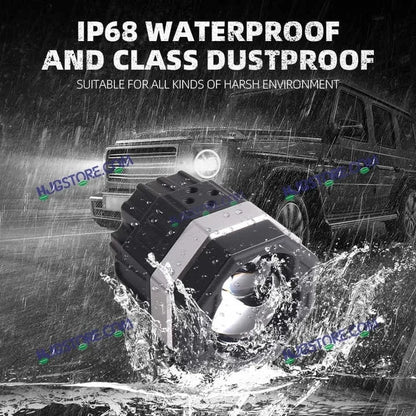 HJG 125 Fog Dual Lens 120W Foglight New Model with Power Adaptor Foglight Ultra Wide Dual Intensity LED Driving Fog Lights White/Yellow (2*60W = 120W Total) Universal For All Cars & Bikes - HJGstore.com