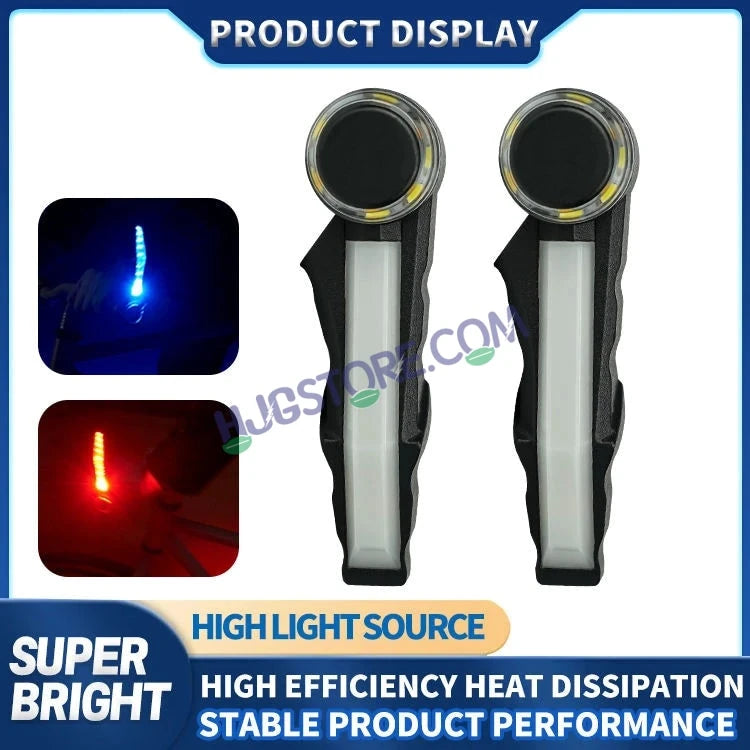 HJG Knuckle Guard with Handle Light Combo with White/Blue/Red DRL Mode and Running Yellow Turn Signals Universal for Motorcycles for Hand Protection Red DRL/White/Running Yellow Turn Signal Universal For All Bikes LIU HJG Knuckle Guard Hand Guard with DRL - HJGstore.com