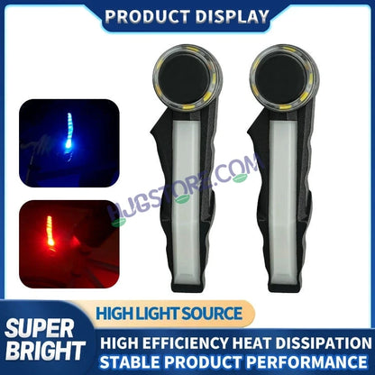 HJG Knuckle Guard with Handle Light Combo with White/Blue/Red DRL Mode and Running Yellow Turn Signals Universal for Motorcycles for Hand Protection Red DRL/White/Running Yellow Turn Signal Universal For All Bikes LIU HJG Knuckle Guard Hand Guard with DRL - HJGstore.com