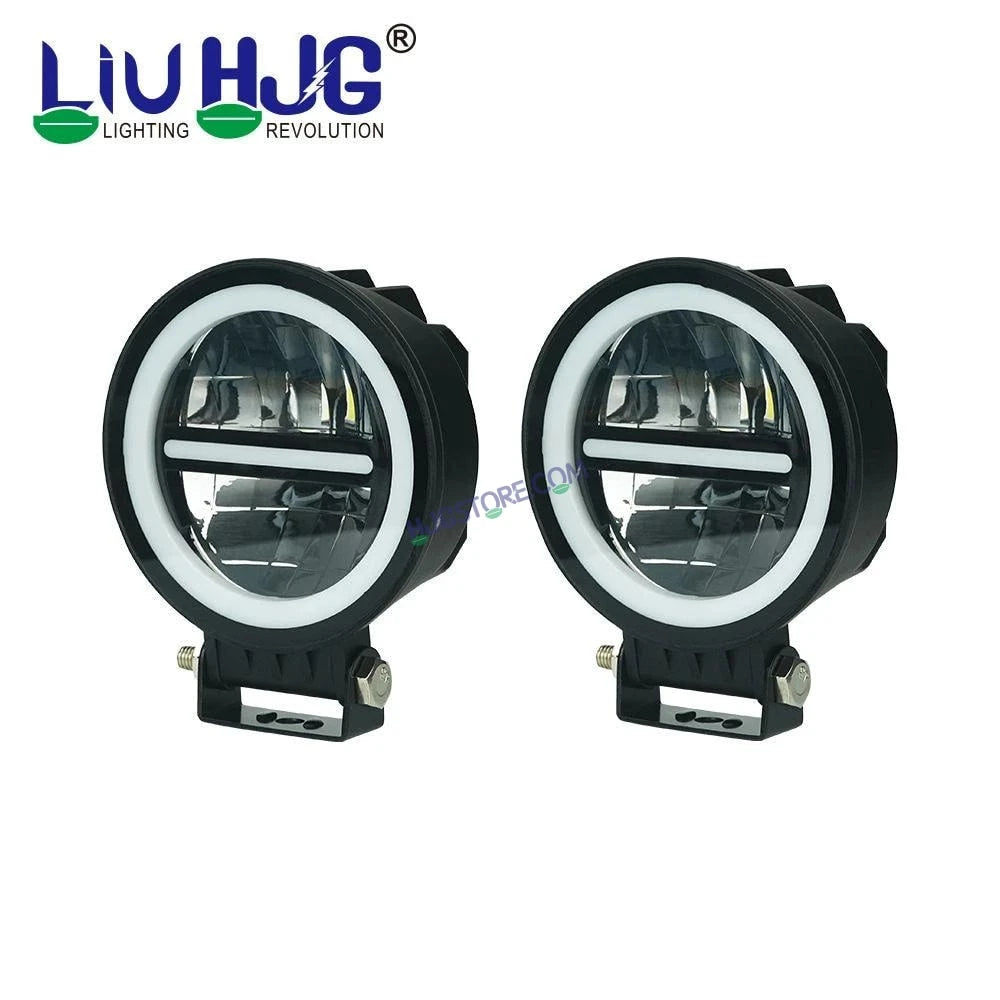 HJG Minus Foglight Foglamp Original 140W MINUS LIGHT Dual Color Yellow/White LED Fog Lights with Yellow Filter Cap for Bikes, Cars, Jeeps - HJGstore.com