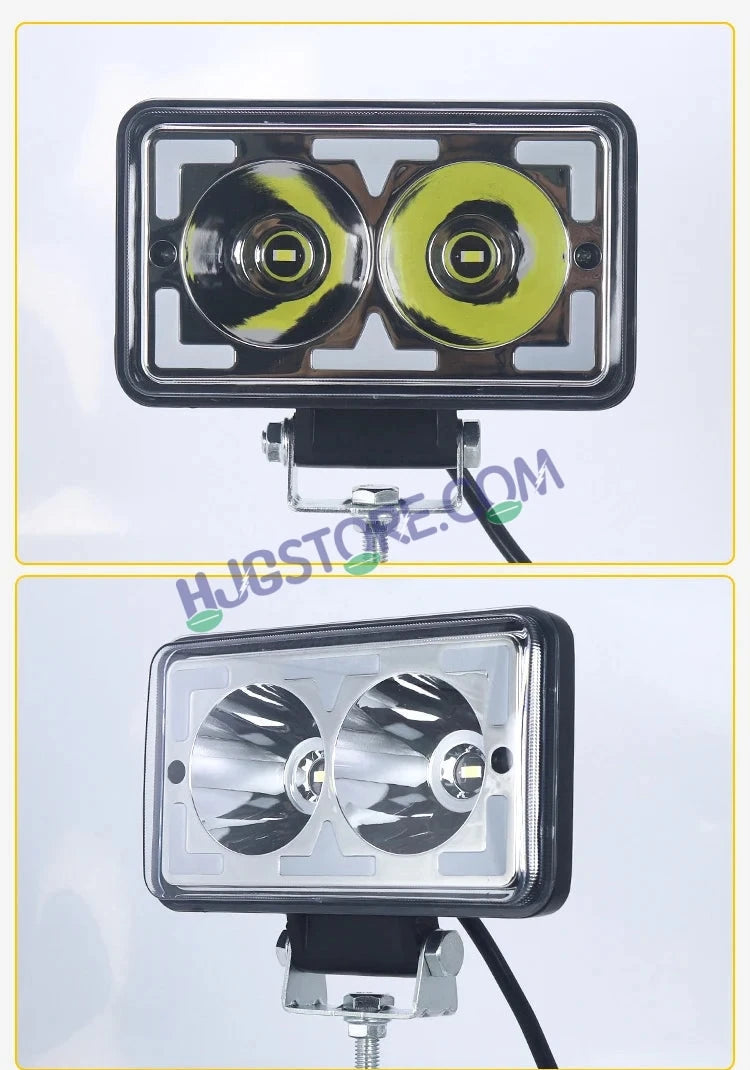 HJG W10 5x6" Classic Square Foglight Headlight 31W 6 Inch Foglight White/Yellow DRL Dual LED Foglight Amber/White DRL White Light 31W Foglight Ultra Wide Dual Intensity LED Driving Fog Lights Universal For All Cars & Bikes LIU HJG Classic W10 5x6 Inch Fog - HJGstore.com