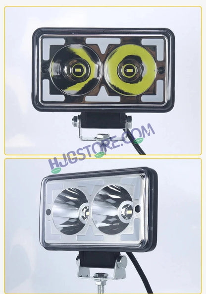 HJG W10 5x6" Classic Square Foglight Headlight 31W 6 Inch Foglight White/Yellow DRL Dual LED Foglight Amber/White DRL White Light 31W Foglight Ultra Wide Dual Intensity LED Driving Fog Lights Universal For All Cars & Bikes LIU HJG Classic W10 5x6 Inch Fog - HJGstore.com