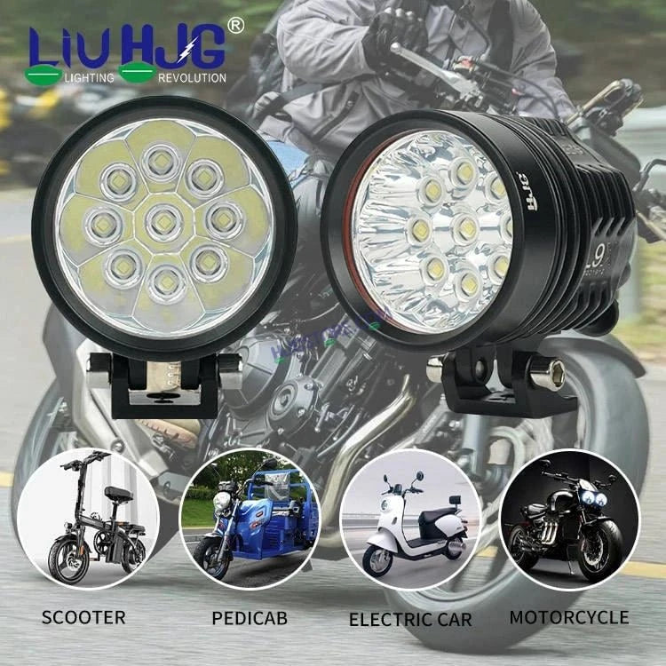 HJG KZ30 Torch 120W Foglight Foglamp HJG Car Accessories Led Headlights Mini Driving Lights Led Fog Lights For Motorcycle Lights, Set of