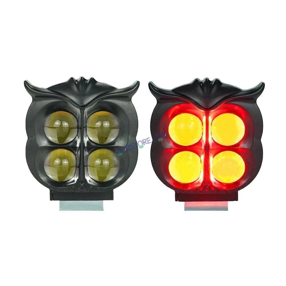 HJG 4 LED Owl Devil Foglight Foglamp HJG Car Accessories Led Headlights Mini Driving Lights Led Fog Lights For Motorcycle Lights, Set of 2 HJG Owl Foglight (Copy) - HJGstore.com