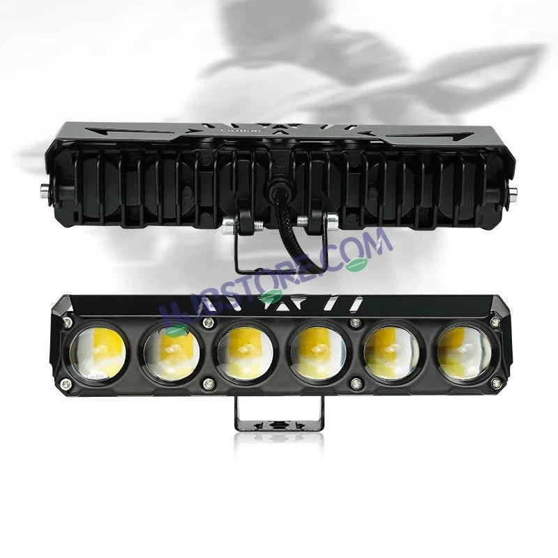 HJG 6 Lens Red Blue 70W Foglight with Red Blue Flash Mode 6 Lens Projector Foglight 70W Foglight Ultra Wide Dual Intensity LED Fog Lights White/Yellow/Warm White/Flash/Red Blue DRL Universal For All Cars & Bikes LIU HJG 6 Lens Red Blue 70W Foglight 1pc - HJGstore.com