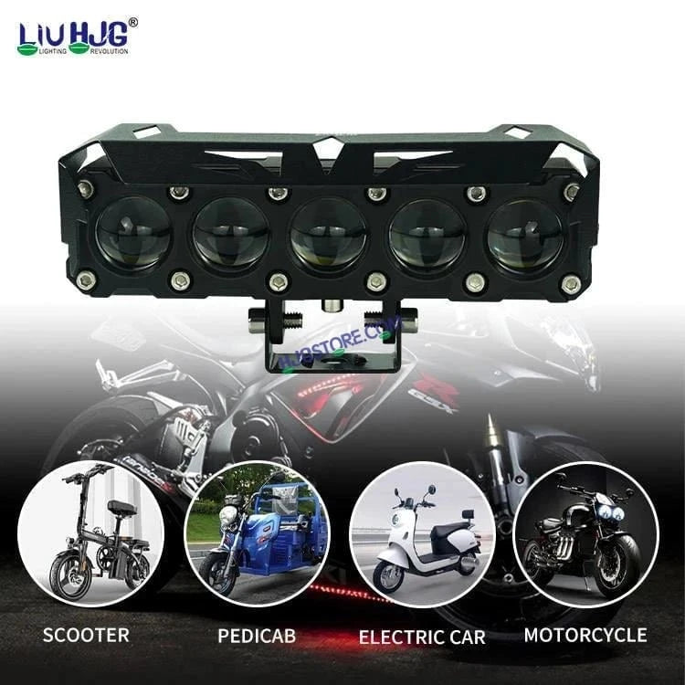 HJG LIU HJG Future Eyes 5 Lens Heavy with Remote Wiring Harness Kit 150W 5 Lens MEGA DRIVE Fog Light For Bike/Car/Thar/Jeep ( Cool White, 75W each * 2 = 150W Total ) - Pack of 2 HJG Future Eyes 5 Lens with Remote Wiring Harness Kit - HJGstore.com